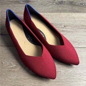 NEW Rothy's The High Point shoe autumn red washable sustainable pumps